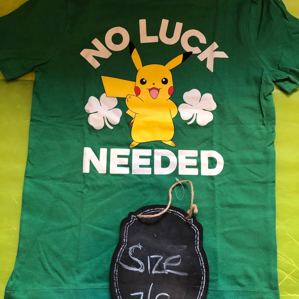 Old Navy Green Kids Tee with Pikachu Graphic